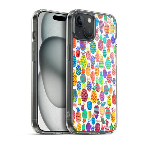 Ninola Patterns Cute Pineapples Soft Gel Case for Apple iPhone 15 Plus & MagSafe