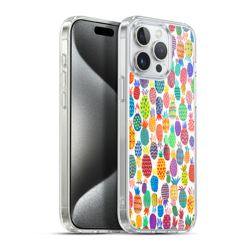Ninola Patterns Cute Pineapples Soft Gel Case for Apple iPhone 15 Pro Max & MagSafe