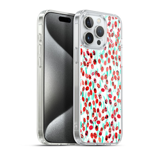 Ninola Patterns Ladybugs On Grass Soft Gel Case for Apple iPhone 15 Pro Max & MagSafe