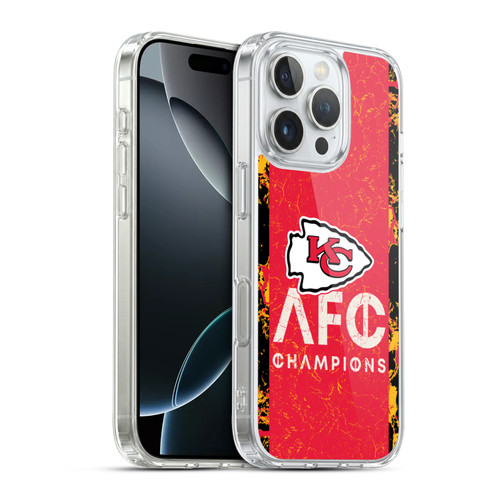 NFL 2024 Division Champions AFC Champ Chiefs Soft Gel Case for Apple iPhone 16 Pro & MagSafe