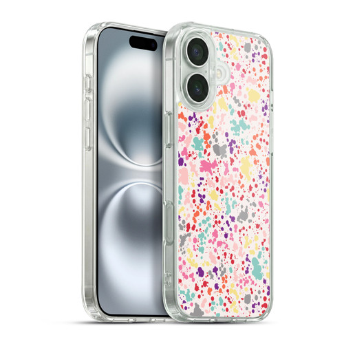 Ninola Patterns Colourful Splatter Drops Soft Gel Case for Apple iPhone 16 Plus & MagSafe