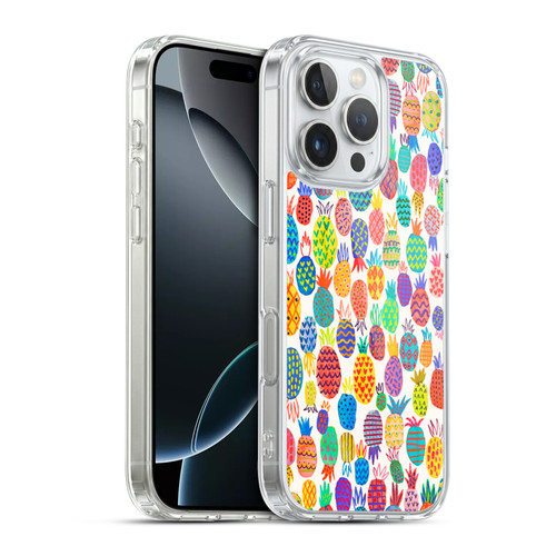 Ninola Patterns Cute Pineapples Soft Gel Case for Apple iPhone 16 Pro & MagSafe