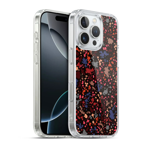 Ninola Patterns Dark Colourful Splatter Drops Soft Gel Case for Apple iPhone 16 Pro & MagSafe
