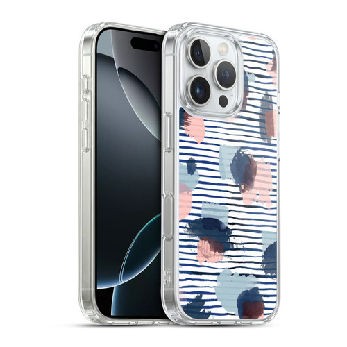 Ninola Patterns Graphic Thoughts Dots Blue Soft Gel Case for Apple iPhone 16 Pro & MagSafe