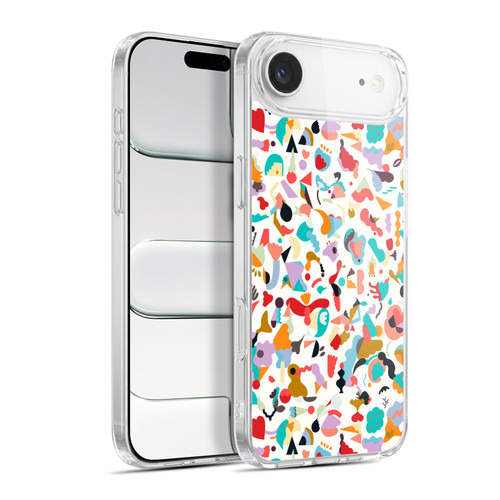 Ninola Patterns Imaginary Geo Animals White Soft Gel Case for Apple iPhone 17 Air