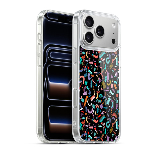 Ninola Patterns Cute Curly Shapes Black Soft Gel Case for Apple iPhone 17 Pro Max