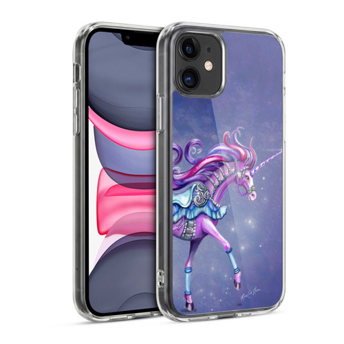 Rose Khan Unicorns Purple Carousel Horse Soft Gel Case for Apple iPhone 11