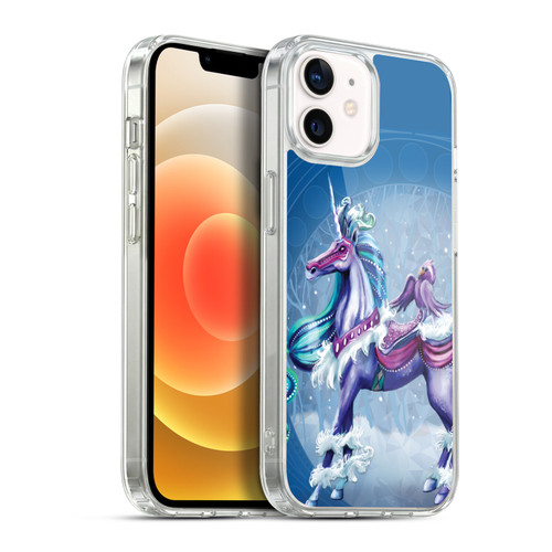 Rose Khan Unicorns Winter Blue Soft Gel Case for Apple iPhone 12 / iPhone 12 Pro & MagSafe