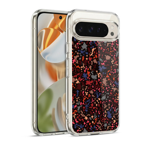 Ninola Patterns Dark Colourful Splatter Drops Soft Gel Case for Google Pixel 9 / Pixel 9 Pro