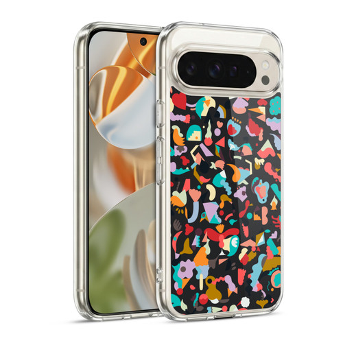 Ninola Patterns Imaginary Geo Animals Black Soft Gel Case for Google Pixel 9 / Pixel 9 Pro