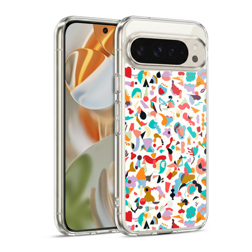 Ninola Patterns Imaginary Geo Animals White Soft Gel Case for Google Pixel 9 / Pixel 9 Pro