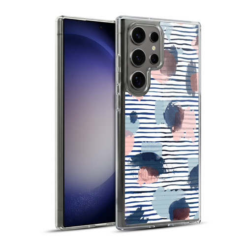 Ninola Patterns Graphic Thoughts Dots Blue Soft Gel Case for Samsung Galaxy S23 Ultra 5G & MagSafe