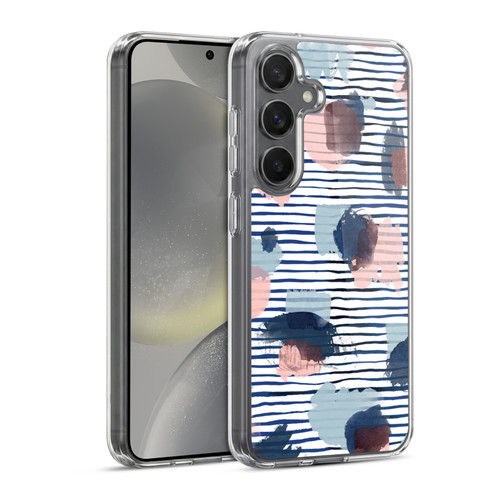 Ninola Patterns Graphic Thoughts Dots Blue Soft Gel Case for Samsung Galaxy S24 5G & MagSafe
