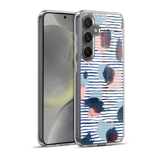 Ninola Patterns Graphic Thoughts Dots Blue Soft Gel Case for Samsung Galaxy S24+ 5G & MagSafe