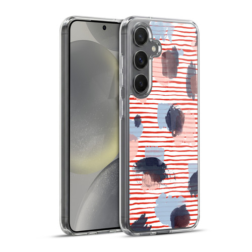 Ninola Patterns Graphic Thoughts Dots Red Soft Gel Case for Samsung Galaxy S24+ 5G & MagSafe