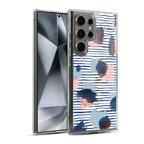 Ninola Patterns Graphic Thoughts Dots Blue Soft Gel Case for Samsung Galaxy S24 Ultra 5G & MagSafe