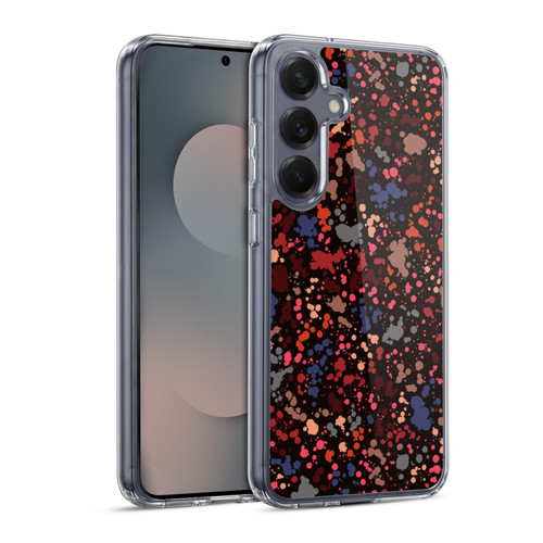 Ninola Patterns Dark Colourful Splatter Drops Soft Gel Case for Samsung Galaxy S25 & MagSafe