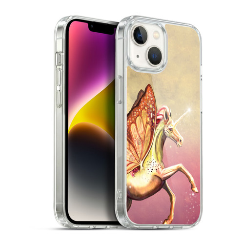 Rose Khan Unicorns Orange Tiger Lily Soft Gel Case for Apple iPhone 14