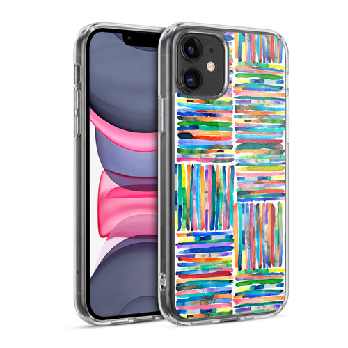 Ninola Patterns 4 Handpainted Stripes Multi Soft Gel Case for Apple iPhone 11