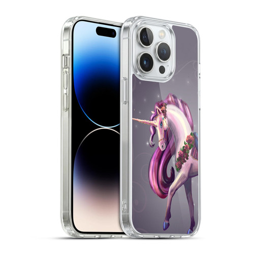 Rose Khan Unicorns Rose Red Soft Gel Case for Apple iPhone 14 Pro Max & MagSafe