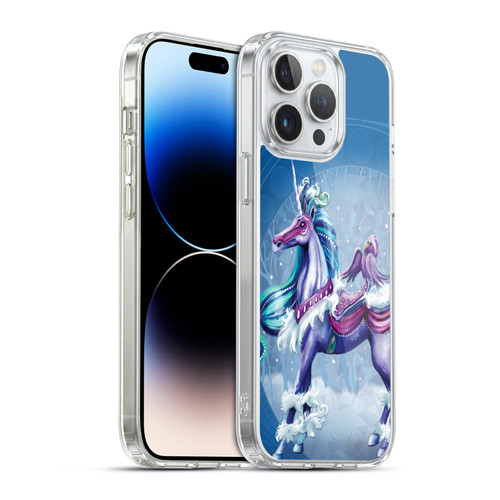 Rose Khan Unicorns Winter Blue Soft Gel Case for Apple iPhone 14 Pro Max & MagSafe