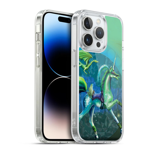 Rose Khan Unicorns Green Summer Soft Gel Case for Apple iPhone 14 Pro & MagSafe