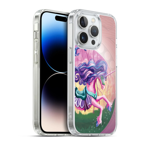 Rose Khan Unicorns Pink Spring Soft Gel Case for Apple iPhone 14 Pro & MagSafe
