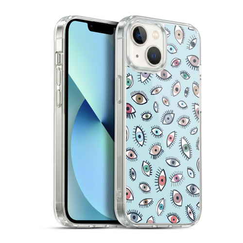 Ninola Patterns 4 Eyes Blue Soft Gel Case for Apple iPhone 13