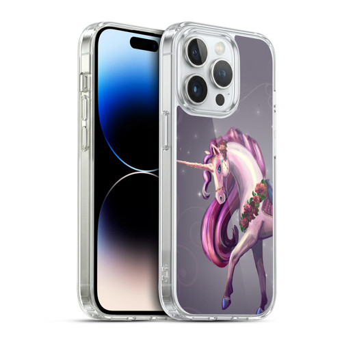 Rose Khan Unicorns Rose Red Soft Gel Case for Apple iPhone 14 Pro & MagSafe