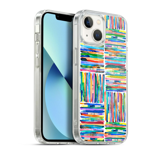 Ninola Patterns 4 Handpainted Stripes Multi Soft Gel Case for Apple iPhone 13