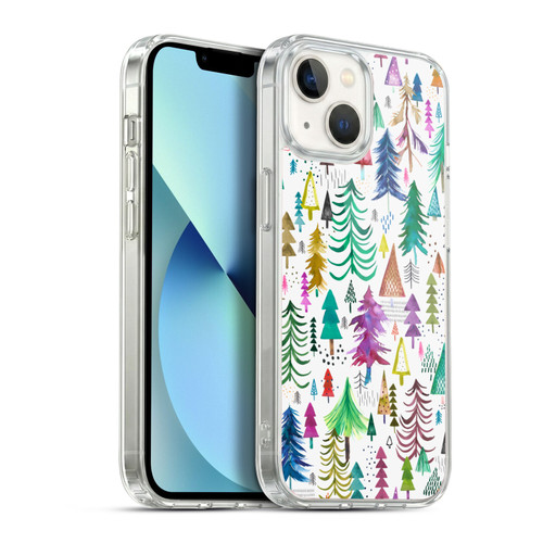 Ninola Patterns 4 Colourful Pines Soft Gel Case for Apple iPhone 13