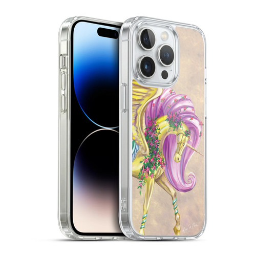 Rose Khan Unicorns Yellow Pegasus Soft Gel Case for Apple iPhone 14 Pro & MagSafe