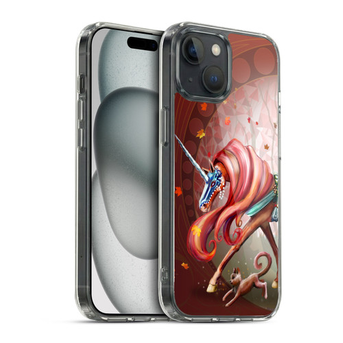 Rose Khan Unicorns Autumn Orange Soft Gel Case for Apple iPhone 15 & MagSafe