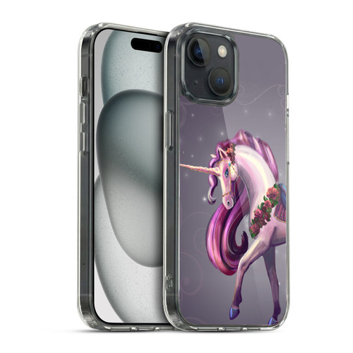 Rose Khan Unicorns Rose Red Soft Gel Case for Apple iPhone 15 & MagSafe