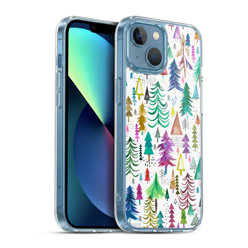 Ninola Patterns 4 Colourful Pines Soft Gel Case for Apple iPhone 13 Mini & MagSafe