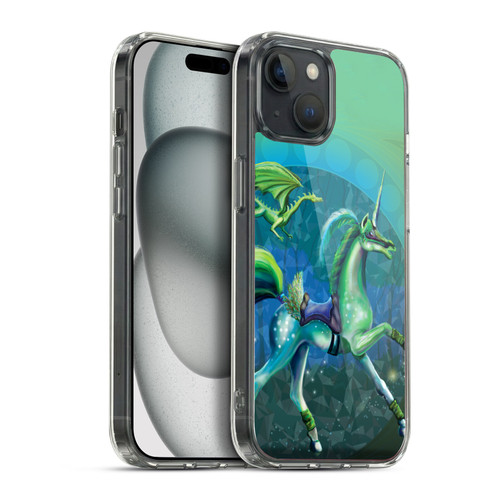 Rose Khan Unicorns Green Summer Soft Gel Case for Apple iPhone 15 Plus & MagSafe