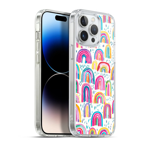 Ninola Patterns 4 Colourful Watercolour Rainbows Soft Gel Case for Apple iPhone 13 Pro Max & MagSafe