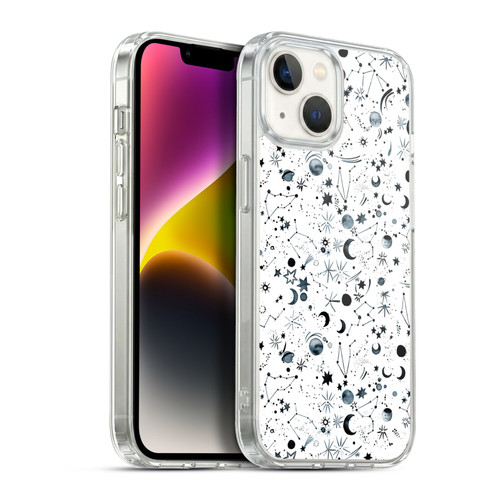Ninola Patterns 4 Astrology Space White Soft Gel Case for Apple iPhone 14