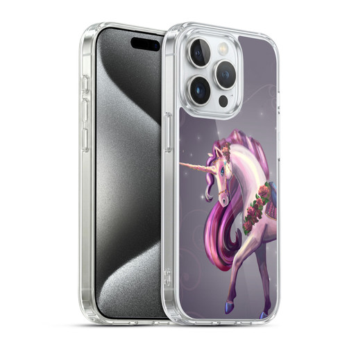 Rose Khan Unicorns Rose Red Soft Gel Case for Apple iPhone 15 Pro & MagSafe