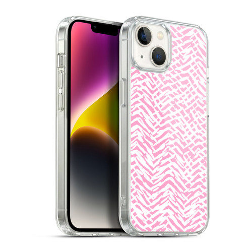 Ninola Patterns 4 Leopard Marks Pink Soft Gel Case for Apple iPhone 14 Plus & MagSafe