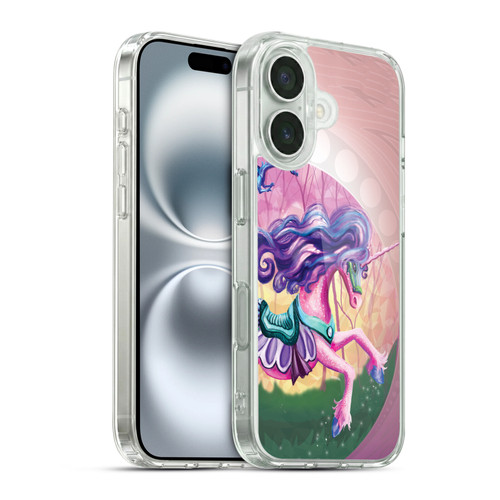 Rose Khan Unicorns Pink Spring Soft Gel Case for Apple iPhone 16 & MagSafe