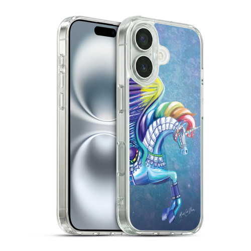 Rose Khan Unicorns Rainbow Carousel Horse Soft Gel Case for Apple iPhone 16 & MagSafe