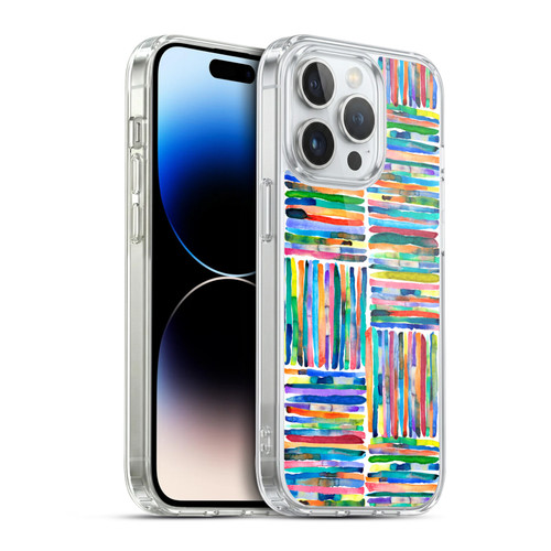 Ninola Patterns 4 Handpainted Stripes Multi Soft Gel Case for Apple iPhone 14 Pro & MagSafe
