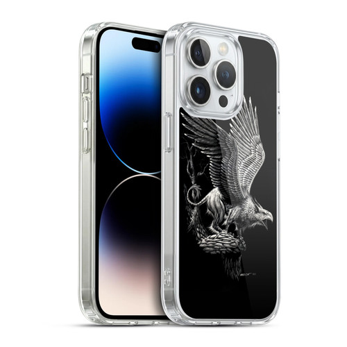 Stanley Morrison Black And White Griffon Soft Gel Case for Apple iPhone 14 Pro & MagSafe
