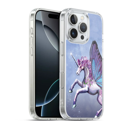 Rose Khan Unicorns Lilac Purple Butterfly Soft Gel Case for Apple iPhone 16 Pro & MagSafe