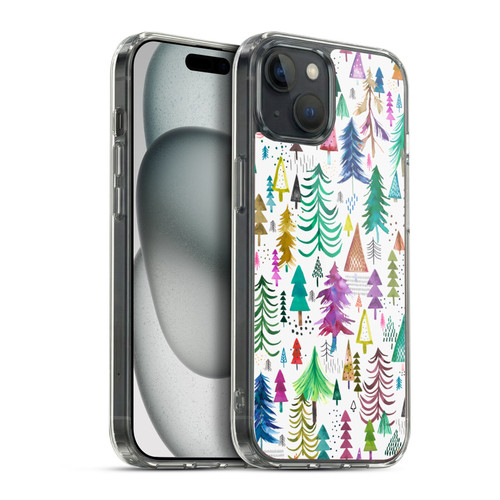 Ninola Patterns 4 Colourful Pines Soft Gel Case for Apple iPhone 15 Plus & MagSafe