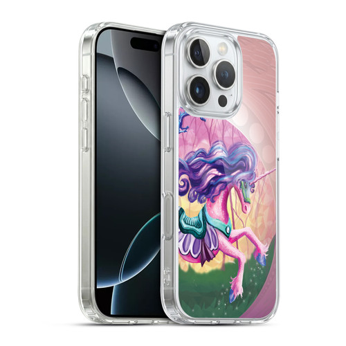 Rose Khan Unicorns Pink Spring Soft Gel Case for Apple iPhone 16 Pro & MagSafe