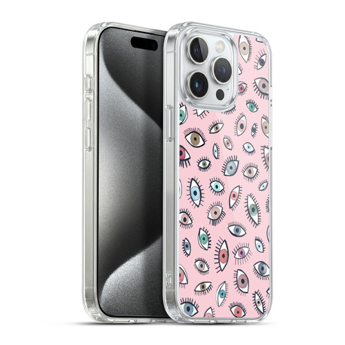 Ninola Patterns 4 Eyes Pink Soft Gel Case for Apple iPhone 15 Pro Max & MagSafe