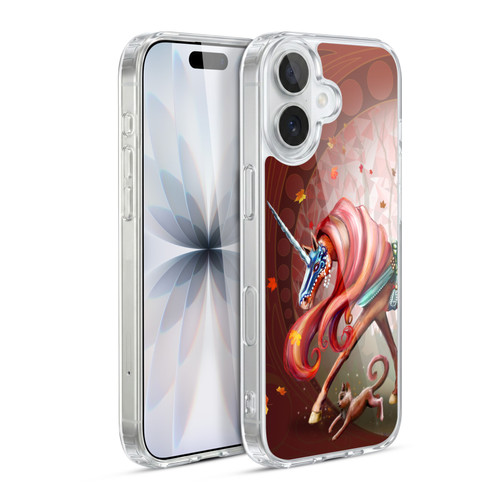 Rose Khan Unicorns Autumn Orange Soft Gel Case for Apple iPhone 17