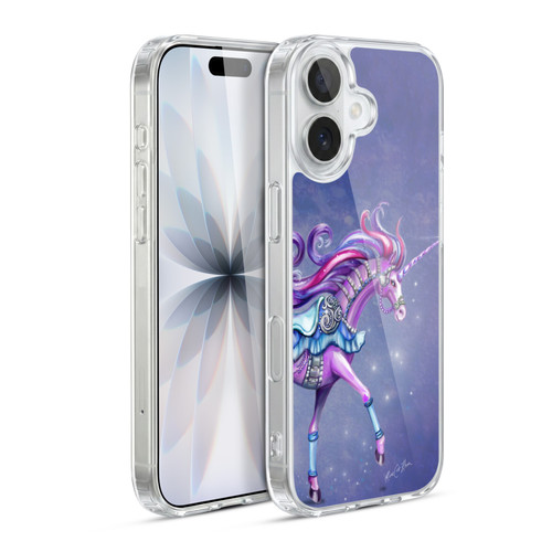 Rose Khan Unicorns Purple Carousel Horse Soft Gel Case for Apple iPhone 17